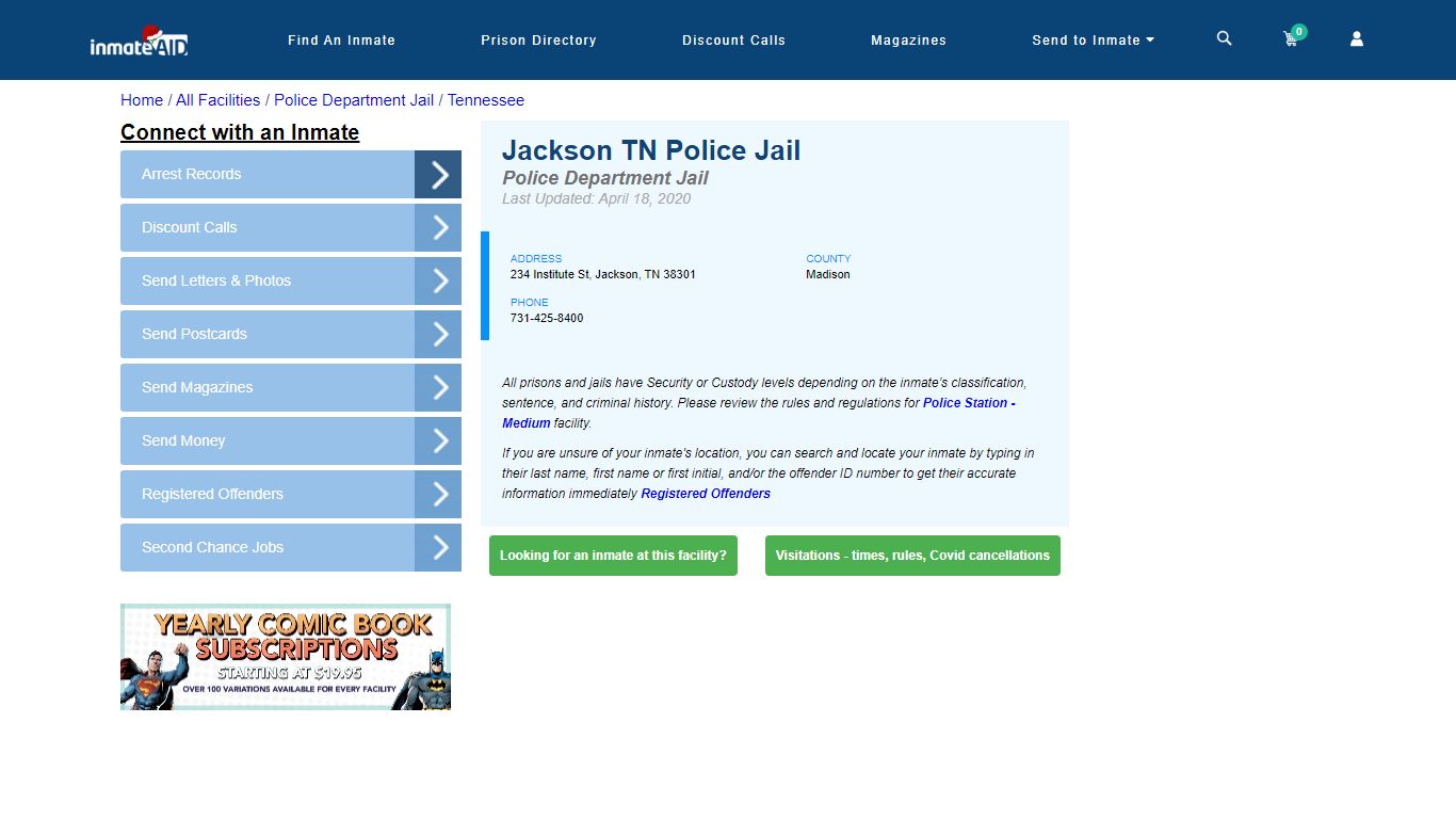 Jackson TN Police Jail & Inmate Search - Jackson, TN